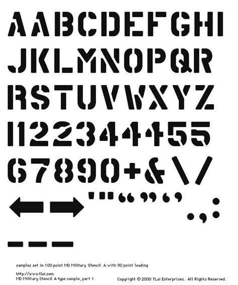 Multi Scale US Army usaaf stencil fonts Numbers Characters Model Metal Stickers Toys Toys ...