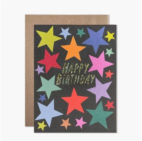 Stars Happy Birthday Card – Far & Wide Kamloops