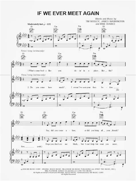 "If We Ever Meet Again" Sheet Music - Katy Perry | AwesomeSheets