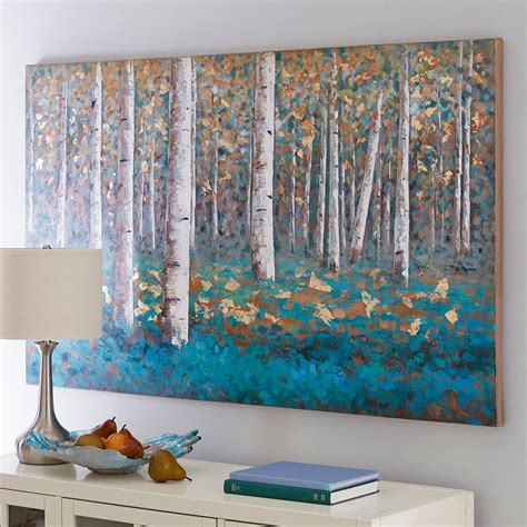 Luxe Teal Birch Tree Art | Pier 1 Imports | Birch tree art, Tree art, Paint birch trees