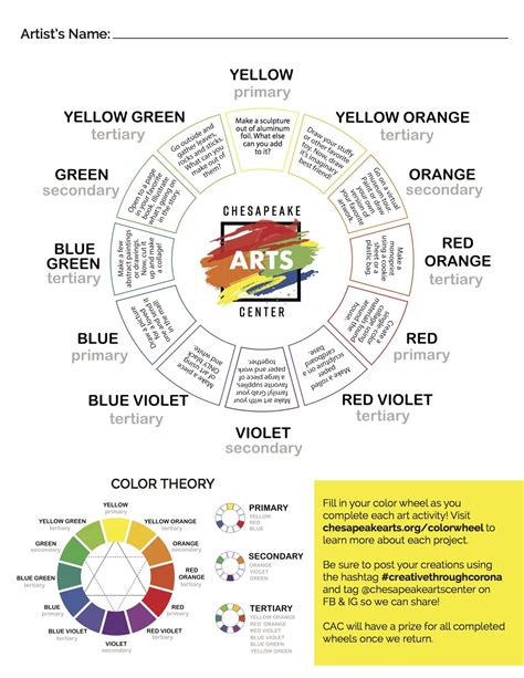 #creativethroughcorona - Join the CAC Color Wheel Challenge! — Chesapeake Arts Center