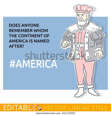 Discoverer America Humorous Meme Card Editable Stock Vector (Royalty ...