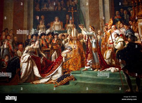 'The Coronation of Napoleon' painting completed in 1807 by Stock Photo, Royalty Free Image ...