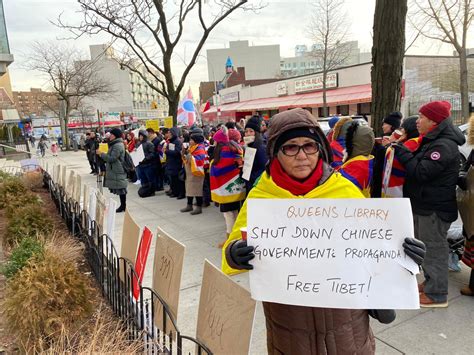 TIBET ACTIVISTS PROTEST CHINESE CONSULATE TIBET EXHIBIT AT THE QUEENS PUBLIC LIBRARY – Students ...