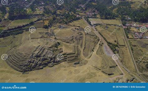 Aerial View of the Sacsayhuaman Fortress in Cusco Stock Footage - Video ...