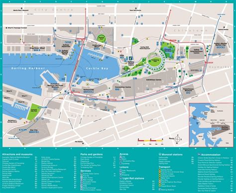 Sydney Darling Harbour map - Ontheworldmap.com