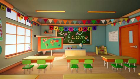 Classroom Cartoon Background Hd ~ Cartoon Classroom Wallpapers | Bodewasude