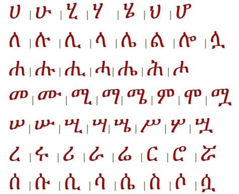 አማርኛ Alphabet: Official Language of Ethiopia