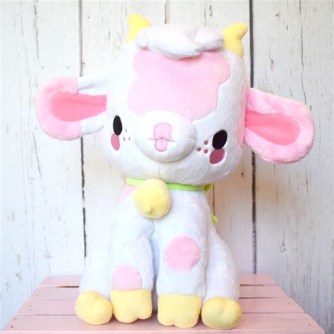 Shortcake the Strawberry Cow Plushie – Bright Bat Design