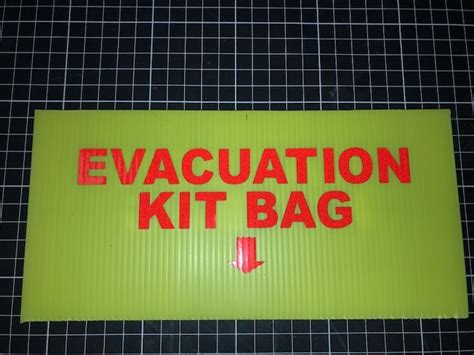 Evacuation Warden Kit Bag Location Sign - Emergency Management Products