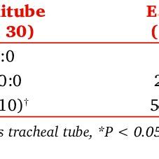 Parameters related to placement of Combitube, EasyTube or tracheal tube ...