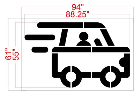 55" Dunkin Donuts Zoom Car Stencil - 1-800-Stencil