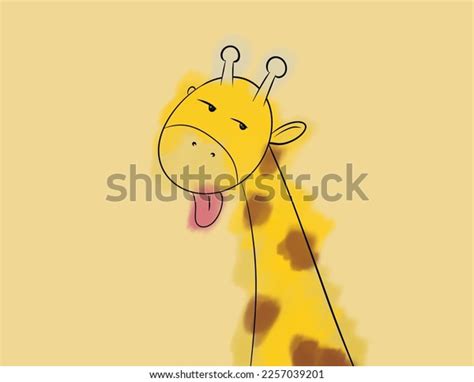 Giraffe Silly Face Wallpaper Stock Illustration 2257039201 | Shutterstock