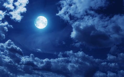 moon, Clouds, Sky, Moonlight Wallpapers HD / Desktop and Mobile Backgrounds