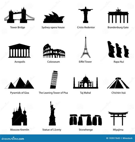 Famous Landmarks Around The World Flash Cards