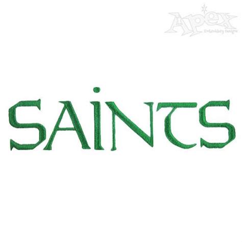 Saints New Orleans Machine Embroidery Font by Apex