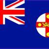 StickerTalk New South Wales Flag Vinyl Sticker, 6 inches by 3 inches