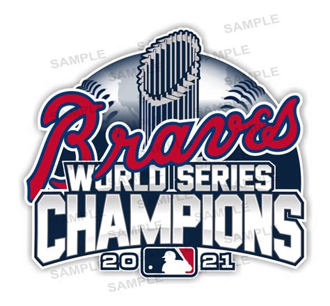 Atlanta Braves 2021 World Series Champions Precision Cut Decal