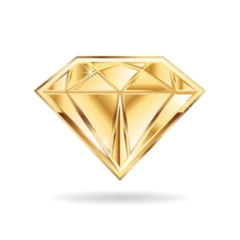 Gold diamond Stock Vector by ©deskcube 7888862