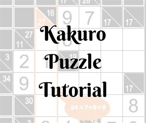 Online Kakuro Puzzle Tutorial by Conceptis Puzzles