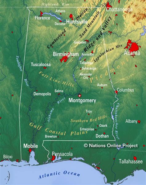 Mountains In Alabama Map - Living Room Design 2020