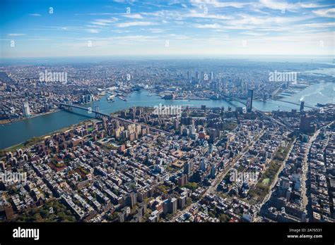 Aerial view from helicopter to Manhattan, New York City Stock Photo - Alamy