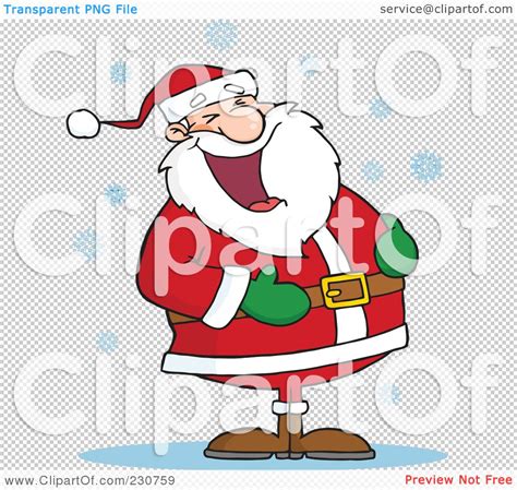 Royalty-Free (RF) Clipart Illustration of Santa Laughing - 3 by Hit Toon #230759