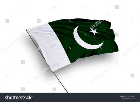 Pakistan Flag Isolated On White Background Stock Photo 1963544683 | Shutterstock