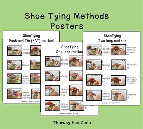 shoe tying methods poster download – Therapy Fun Zone Community