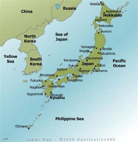 Mapa do japão principais cidades - Mapa do japão cidades (Ásia Leste da Ásia)