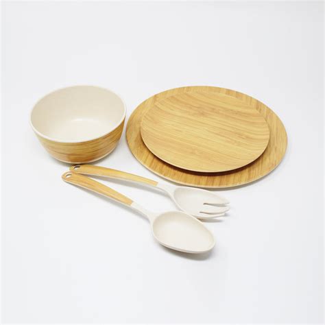 Eco-Friendly Bamboo Dinner Set (5 Pcs) | Eco Bravo UK