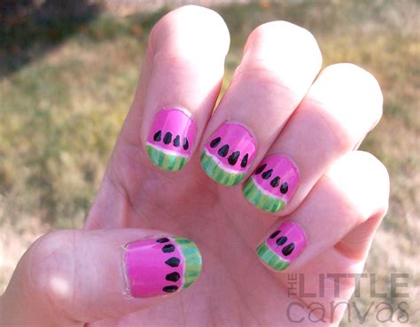 Watermelon Nail Art - The Little Canvas