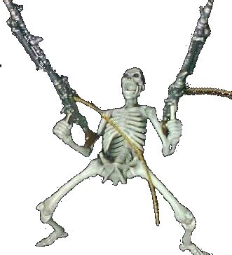 Skeleton Holding Gun Meme