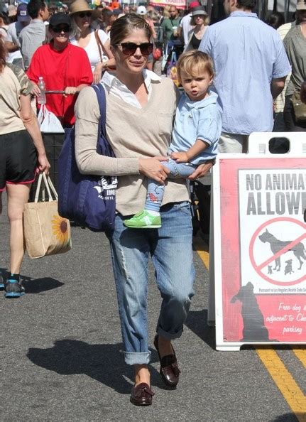 Selma Blair & Son Arthur At The Studio City Farmers Market - Zimbio