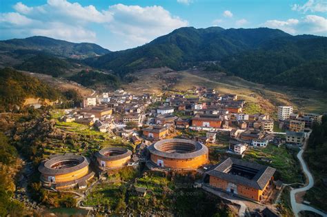 Aerial view of Tulou in Chuxi, Fujian – Songquan Photography