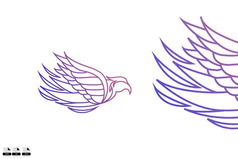 Eagle line art Logo abstract isolated Vector Template logo design By NorinHood | TheHungryJPEG