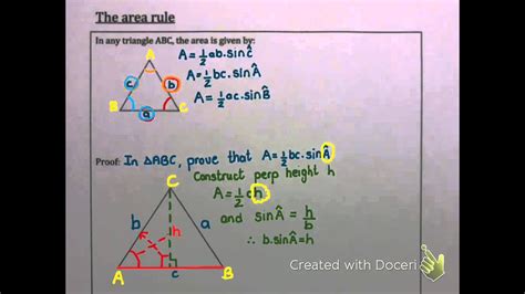 2D Trig - Area Rule - YouTube