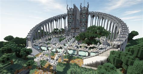 I rebuilt the Elysium castle : Minecraft | Bâtiments minecraft, Idées minecraft, Paysage minecraft