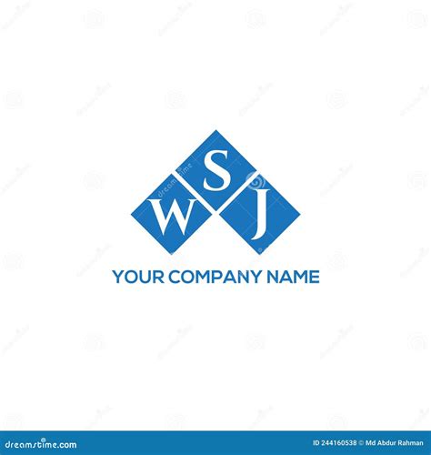 WSJ Letter Logo Design on White Background. WSJ Creative Initials ...