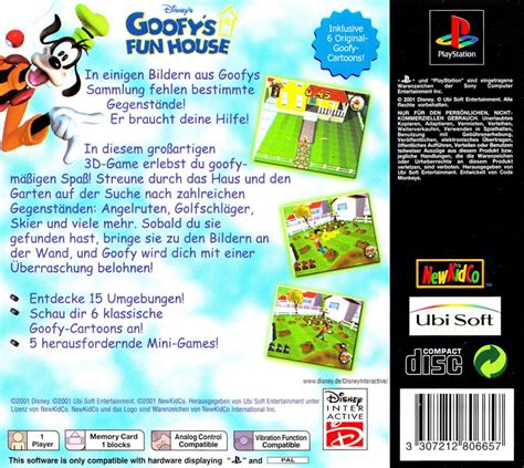 Disney's Goofy's Fun House (2001) PlayStation box cover art - MobyGames