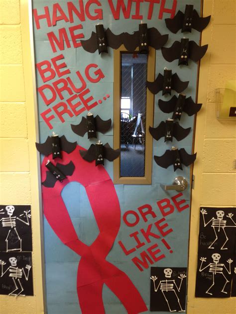 More red ribbon week door shots to follow! | Red ribbon week, Door decorations classroom, Red ribbon