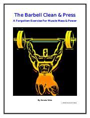 Barbell Clean & Press.pdf - The Barbell Clean & Press A Forgotten ...