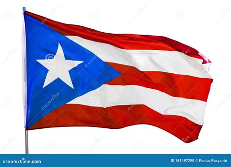 Puerto Rico Flag Waving in the Studio Stock Photo - Image of patriotism, geography: 161497290