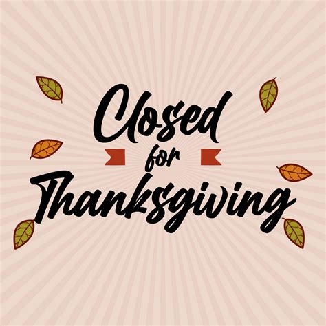 Printable Thanksgiving Closed Sign