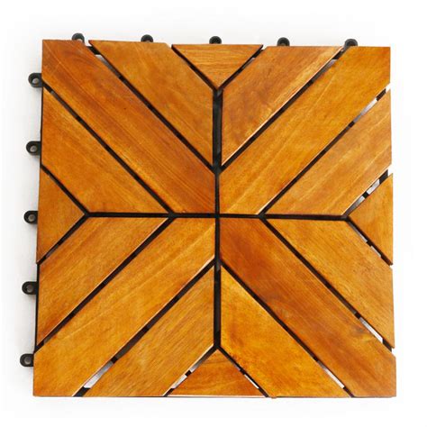 Acacia Hardwood Interlocking Patio Deck Tiles | MPL Factory