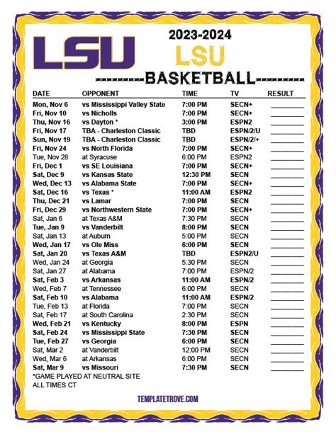 2024 Lsu Basketball Schedule - Erma Odetta