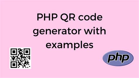 PHP QR code generator with examples