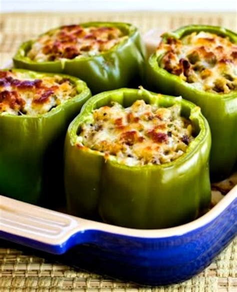 Stuffed Green Peppers with Rice, Italian Sausage, and Parmesan – Kalyn ...