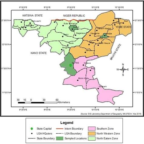 Jigawa State Showing Sampled Locations. | Download Scientific Diagram