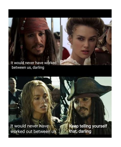 Pirates of the Caribbean Jack sparrow and Elizabeth swan | Caribbean quote, Jack sparrow quotes ...